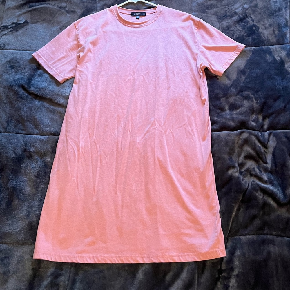 Mauve pink t-shirt dress